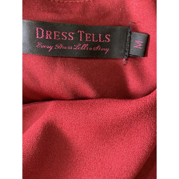 Dress Tells Ruby Red Swing Dress Cocktail Womens M Wedding Guest - Picture 4 of 5